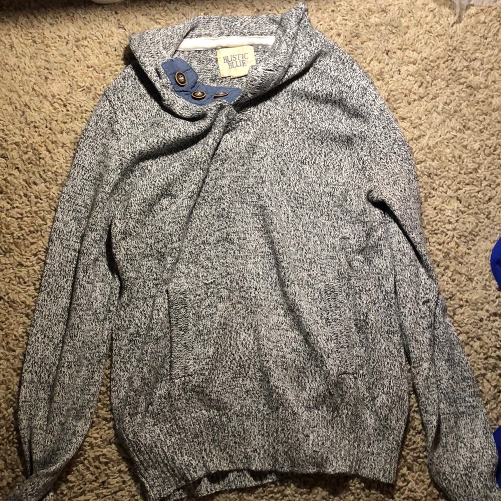 Rustic blue hoodie
